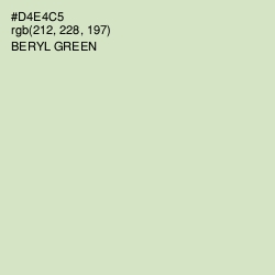 #D4E4C5 - Beryl Green Color Image